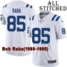 White Embroidered Bob Raba Indianapolis Colts #85 Stitched Jersey