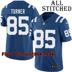 Blue Home Embroidered Floyd Turner Indianapolis Colts #85 Stitched Jersey