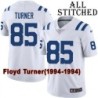 White Embroidered Floyd Turner Indianapolis Colts #85 Stitched Jersey