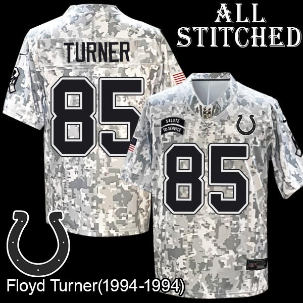 Camo Embroidered Floyd Turner Indianapolis Colts #85 Stitched Jersey