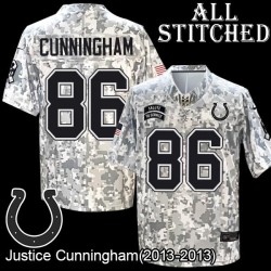Camo Embroidered Justice Cunningham Indianapolis Colts #86 Stitched Jersey