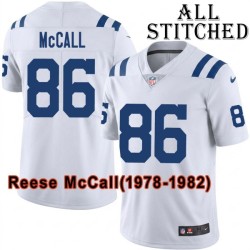White Embroidered Reese McCall Indianapolis Colts #86 Stitched Jersey