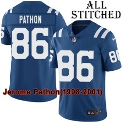 Blue Home Embroidered Jerome Pathon Indianapolis Colts #86 Stitched Jersey