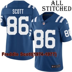 Blue Home Embroidered Freddie Scott Indianapolis Colts #86 Stitched Jersey