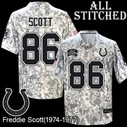Camo Embroidered Freddie Scott Indianapolis Colts #86 Stitched Jersey