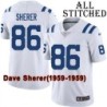White Embroidered Dave Sherer Indianapolis Colts #86 Stitched Jersey