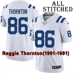 White Embroidered Reggie Thornton Indianapolis Colts #86 Stitched Jersey