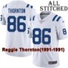 White Embroidered Reggie Thornton Indianapolis Colts #86 Stitched Jersey