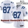 White Embroidered Raymond Chester Indianapolis Colts #87 Stitched Jersey