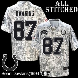 Camo Embroidered Sean Dawkins Indianapolis Colts #87 Stitched Jersey