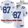 White Embroidered Titus Dixon Indianapolis Colts #87 Stitched Jersey