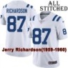 White Embroidered Jerry Richardson Indianapolis Colts #87 Stitched Jersey
