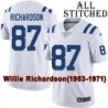 White Embroidered Willie Richardson Indianapolis Colts #87 Stitched Jersey