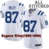 White Embroidered Eugene Riley Indianapolis Colts #87 Stitched Jersey