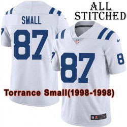 White Embroidered Torrance Small Indianapolis Colts #87 Stitched Jersey