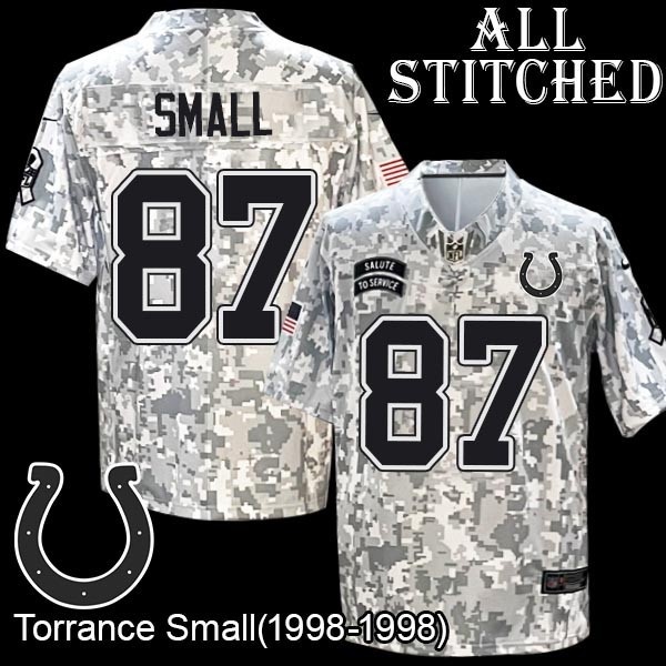 Camo Embroidered Torrance Small Indianapolis Colts #87 Stitched Jersey