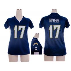 [Fashion I] RIVERS San Diego #17 Womens Football Jersey - Philip Rivers Womens Football Jersey (Navy Blue)_Free Shipping