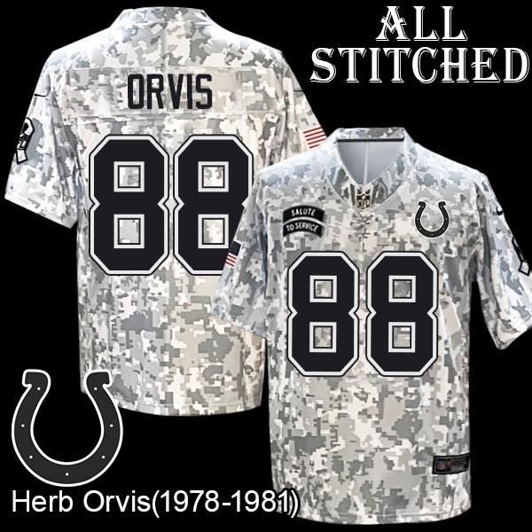 Camo Embroidered Herb Orvis Indianapolis Colts #88 Stitched Jersey