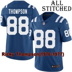 Blue Home Embroidered Ricky Thompson Indianapolis Colts #88 Stitched Jersey