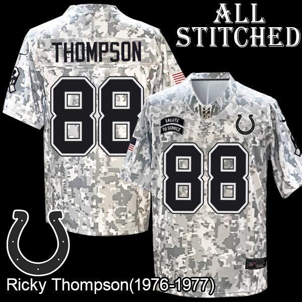 Camo Embroidered Ricky Thompson Indianapolis Colts #88 Stitched Jersey