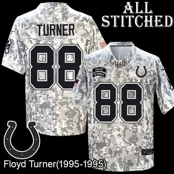 Camo Embroidered Floyd Turner Indianapolis Colts #88 Stitched Jersey