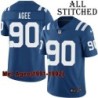 Blue Home Embroidered Mel Agee Indianapolis Colts #90 Stitched Jersey