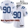 White Embroidered Mel Agee Indianapolis Colts #90 Stitched Jersey