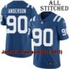 Blue Home Embroidered Jamaal Anderson Indianapolis Colts #90 Stitched Jersey