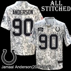 Camo Embroidered Jamaal Anderson Indianapolis Colts #90 Stitched Jersey