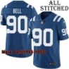 Blue Home Embroidered Mark Bell Indianapolis Colts #90 Stitched Jersey