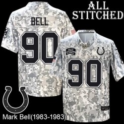 Camo Embroidered Mark Bell Indianapolis Colts #90 Stitched Jersey