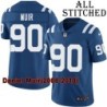 Blue Home Embroidered Daniel Muir Indianapolis Colts #90 Stitched Jersey