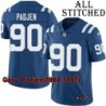 Blue Home Embroidered Gary Padjen Indianapolis Colts #90 Stitched Jersey