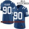 Blue Home Embroidered Montae Reagor Indianapolis Colts #90 Stitched Jersey