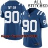 Blue Home Embroidered Hosea Taylor Indianapolis Colts #90 Stitched Jersey
