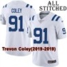 White Embroidered Trevon Coley Indianapolis Colts #91 Stitched Jersey