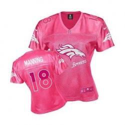 [FEM FAN II] MANNING Denver #18 Womens Football Jersey - Peyton Manning Womens Football Jersey (Red)_Free Shipping