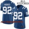 Blue Home Embroidered Jerry Hughes Indianapolis Colts #92 Stitched Jersey