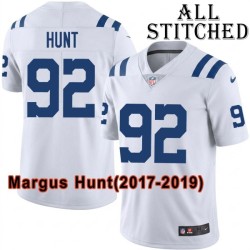 White Embroidered Margus Hunt Indianapolis Colts #92 Stitched Jersey