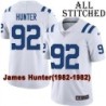 White Embroidered James Hunter Indianapolis Colts #92 Stitched Jersey