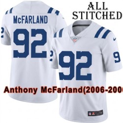 White Embroidered Anthony McFarland Indianapolis Colts #92 Stitched Jersey