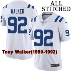 White Embroidered Tony Walker Indianapolis Colts #92 Stitched Jersey