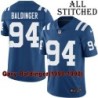 Blue Home Embroidered Gary Baldinger Indianapolis Colts #94 Stitched Jersey
