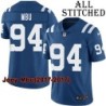Blue Home Embroidered Joey Mbu Indianapolis Colts #94 Stitched Jersey