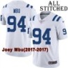 White Embroidered Joey Mbu Indianapolis Colts #94 Stitched Jersey