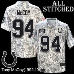 Camo Embroidered Tony McCoy Indianapolis Colts #94 Stitched Jersey