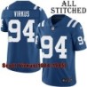 Blue Home Embroidered Scott Virkus Indianapolis Colts #94 Stitched Jersey