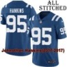 Blue Home Embroidered Johnathan Hankins Indianapolis Colts #95 Stitched Jersey