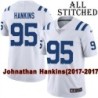 White Embroidered Johnathan Hankins Indianapolis Colts #95 Stitched Jersey