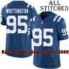 Blue Home Embroidered Bernard Whittington Indianapolis Colts #95 Stitched Jersey